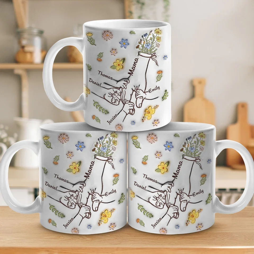 A Mother's Love Endures Through All - Family Personalized Custom 3D Inflated Effect Printed Mug - Gift For Mom, Grandma - Image 5