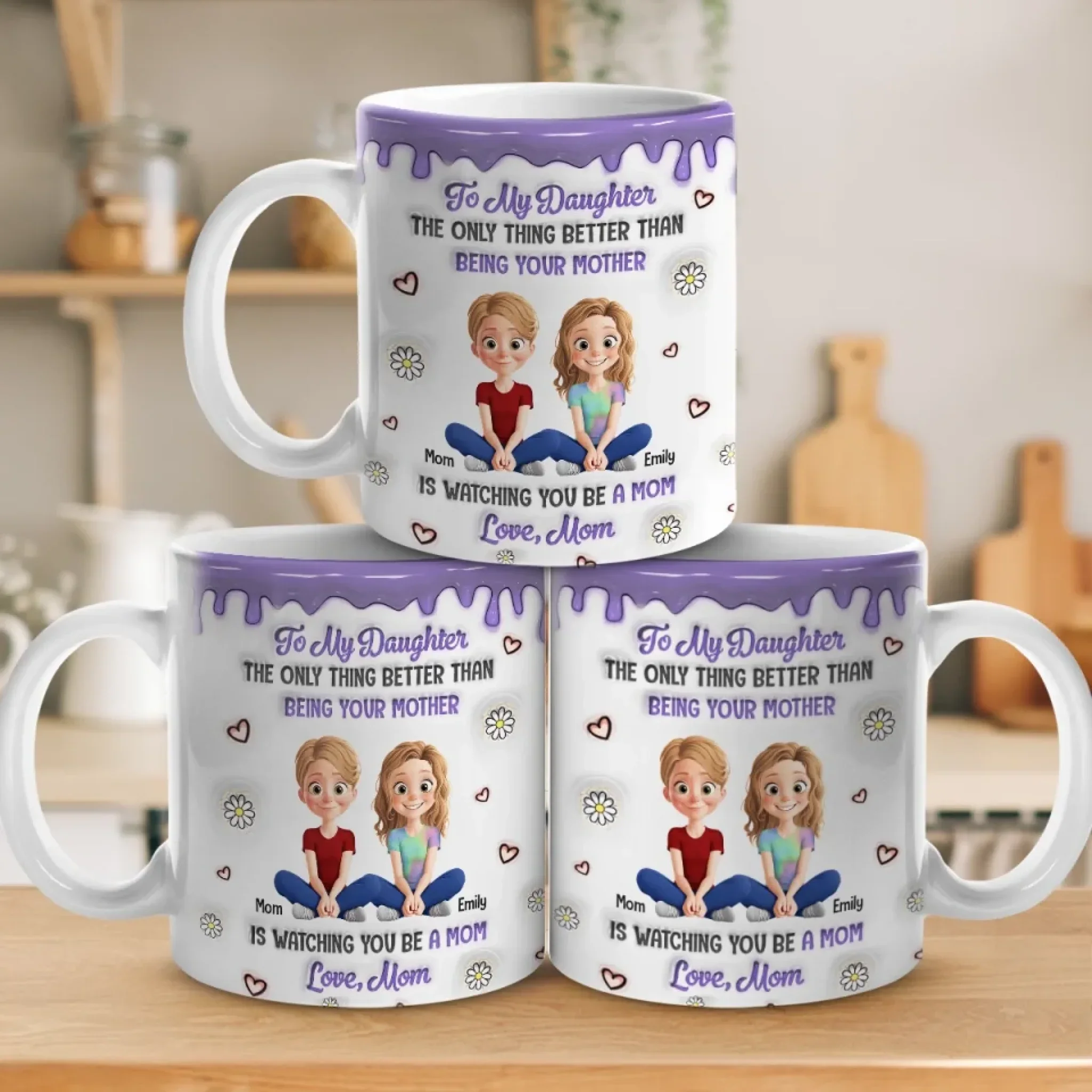 A Mother’s Love Knows No Bounds - Family Personalized Custom 3D Inflated Effect Printed Mug - Mother's Day, Gift For Mom, Daughter - Image 5