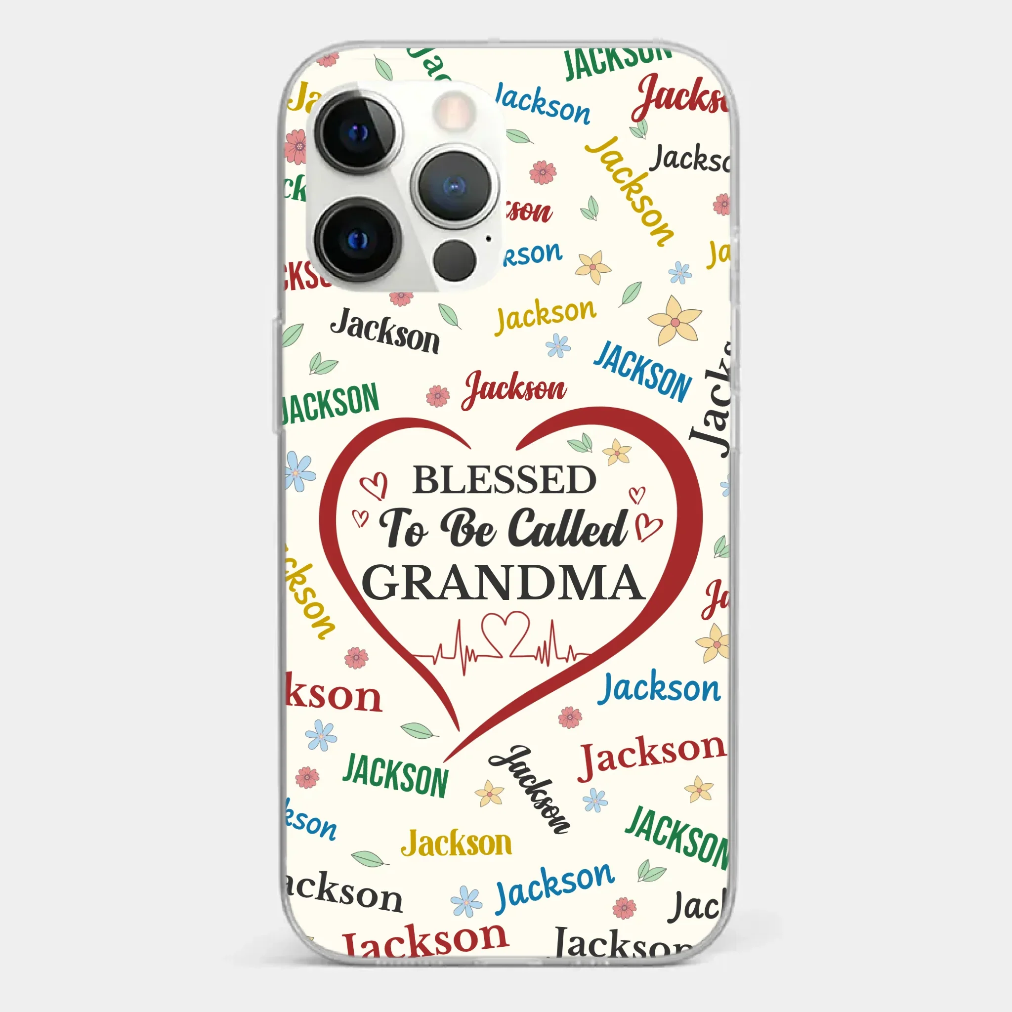 A Name Written In Love, Grandma - Family Personalized Custom Clear Phone Case - Mother's Day Gift For Mom, Grandma - Image 15