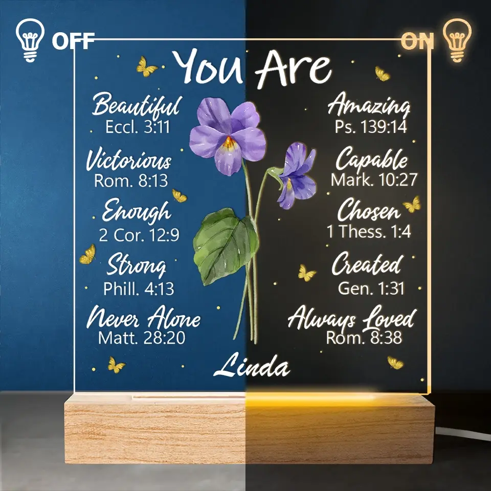 A Perennial Bloom - Bestie Personalized Custom Shaped 3D LED Light - Gift For Best Friends, BFF, Sisters - Image 4