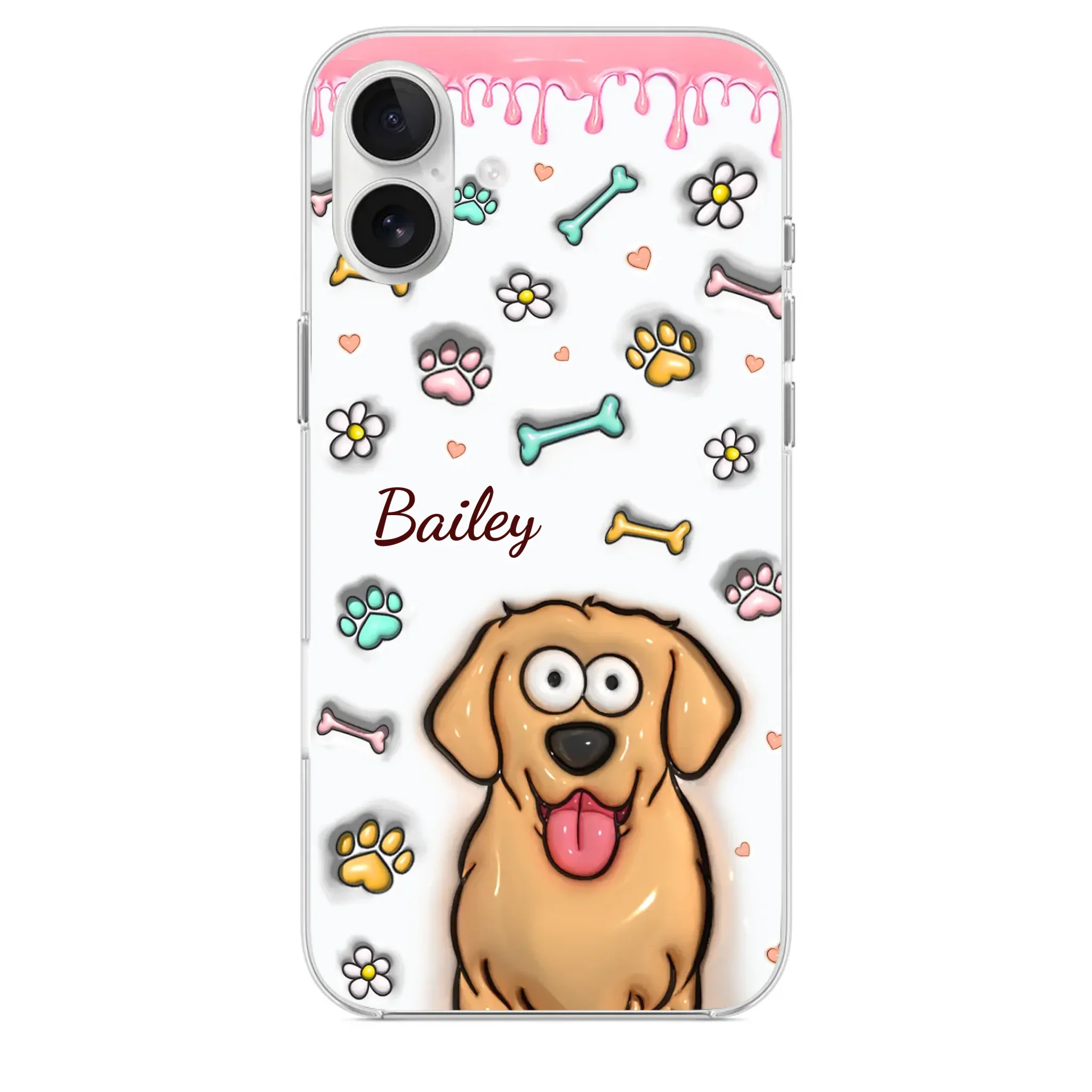 A Pet Mom’s Heart Is A Mosaic Of Paw Prints - Dog & Cat Personalized Custom 3D Inflated Effect Printed Clear Phone Case - Gift For Pet Owners, Pet Lovers - Image 32