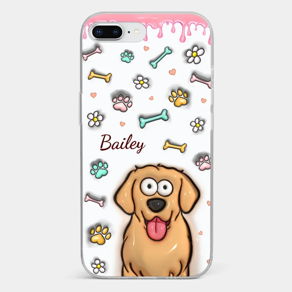 A Pet Mom’s Heart Is A Mosaic Of Paw Prints - Dog & Cat Personalized Custom 3D Inflated Effect Printed Clear Phone Case - Gift For Pet Owners, Pet Lovers - Image 5