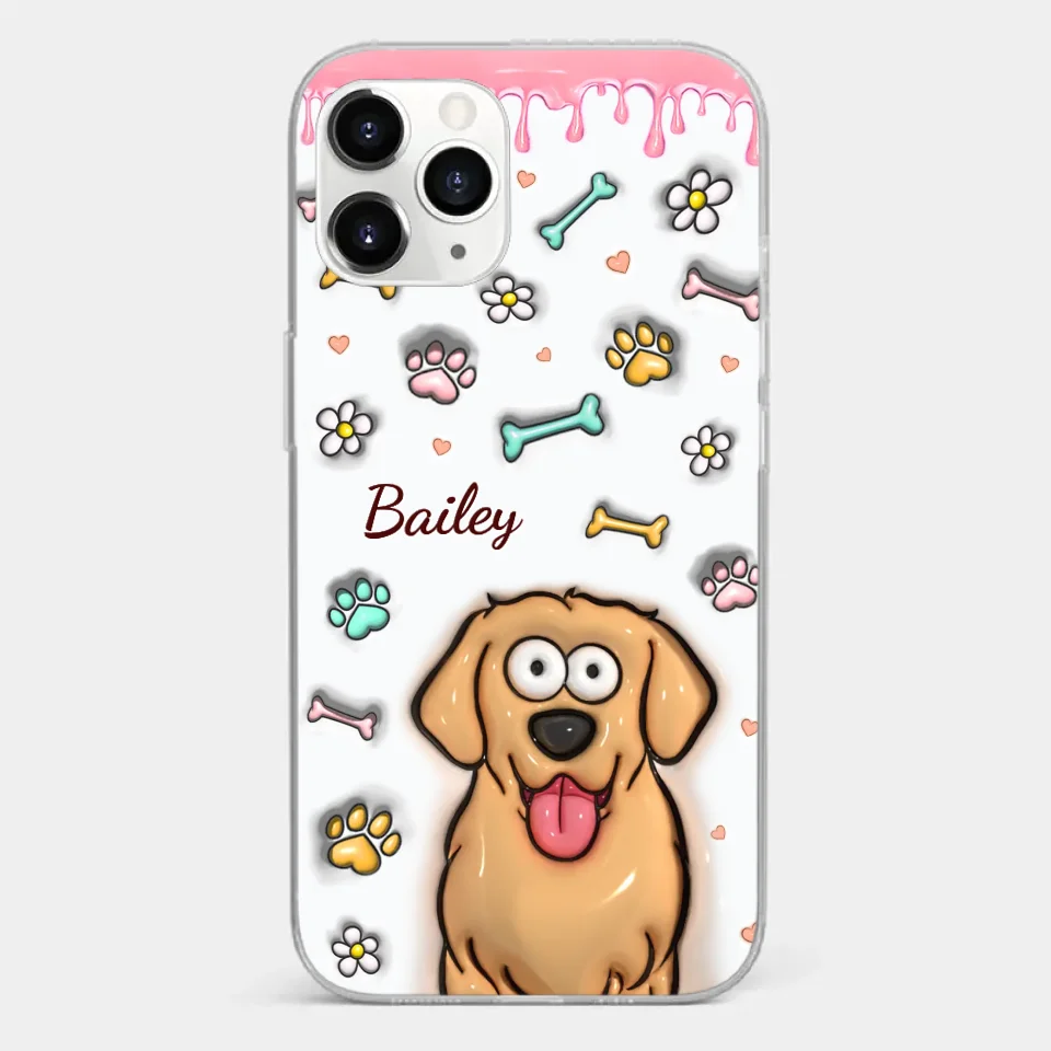 A Pet Mom’s Heart Is A Mosaic Of Paw Prints - Dog & Cat Personalized Custom 3D Inflated Effect Printed Clear Phone Case - Gift For Pet Owners, Pet Lovers - Image 8
