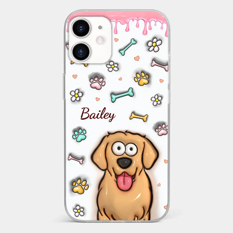 A Pet Mom’s Heart Is A Mosaic Of Paw Prints - Dog & Cat Personalized Custom 3D Inflated Effect Printed Clear Phone Case - Gift For Pet Owners, Pet Lovers - Image 9