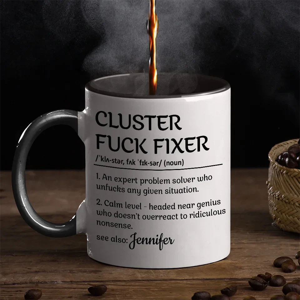 A Problem Solver Who Can Handle Any Given Situation - Coworker Personalized Custom Accent Mug - Christmas Gift For Coworkers, Work Friends, Colleagues - Image 3