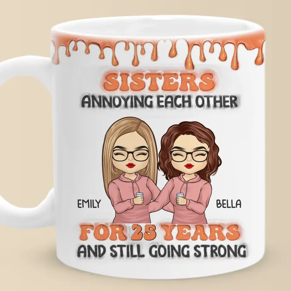 A Sibling Is Both Your Mirror And Your Opposite - Family Personalized Custom 3D Inflated Effect Printed Mug - Gift For Siblings, Brothers, Sisters - Image 6