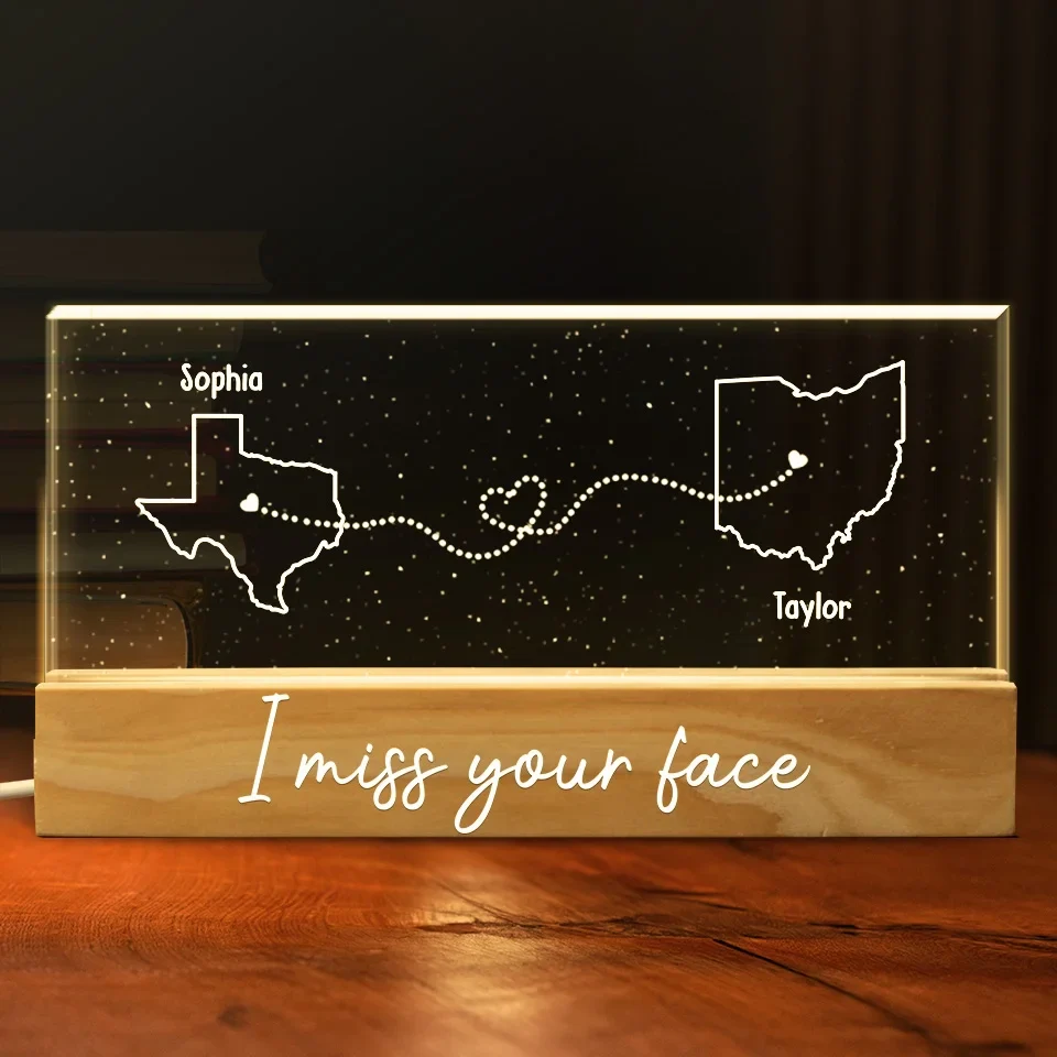 A Small Gift, A Big Friendship - Bestie Personalized Custom Acrylic Letters 3D LED Night Light - Gift For Best Friends, BFF, Sisters - Image 3