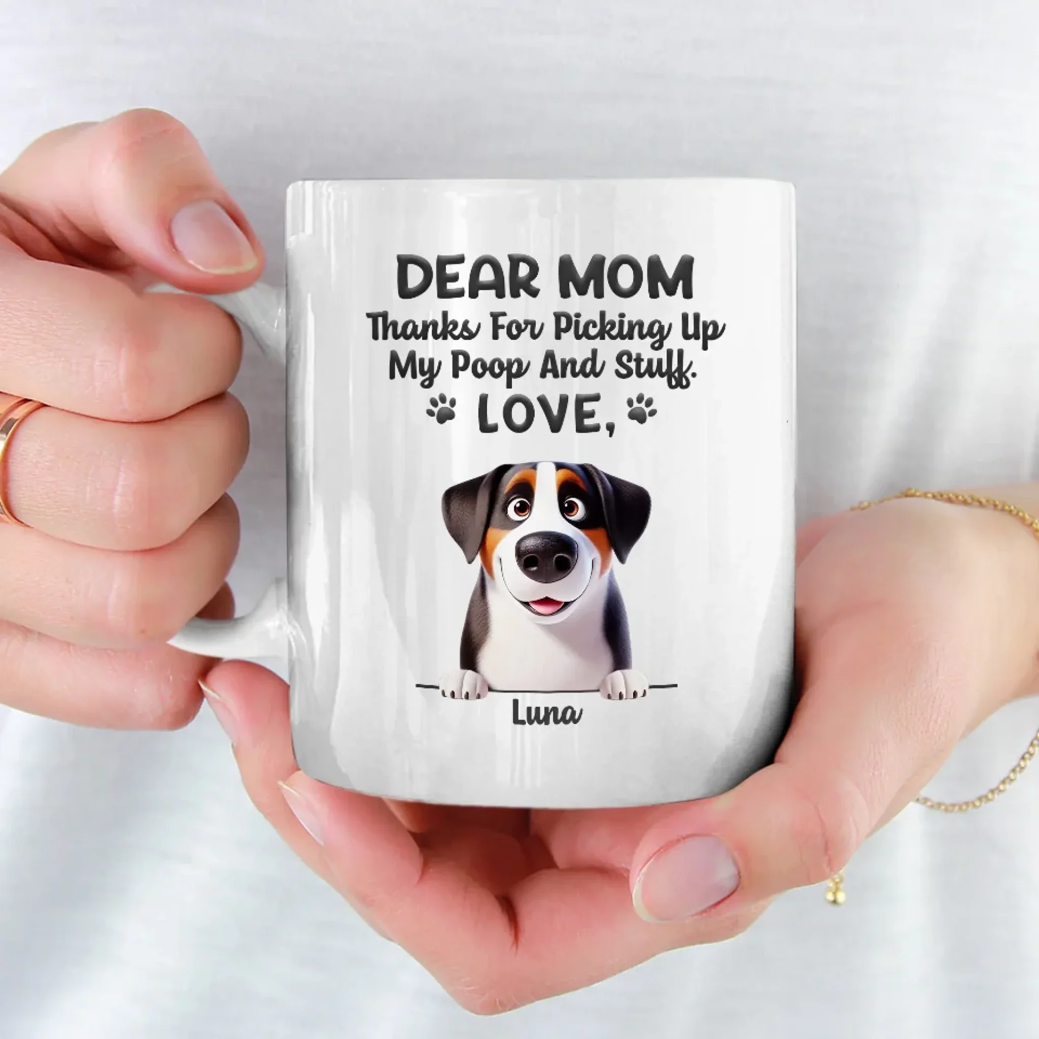 A Special Thanks From Your Fur Baby - Dog Personalized Custom Mug - Gift For Pet Owners, Pet Lovers - Image 3