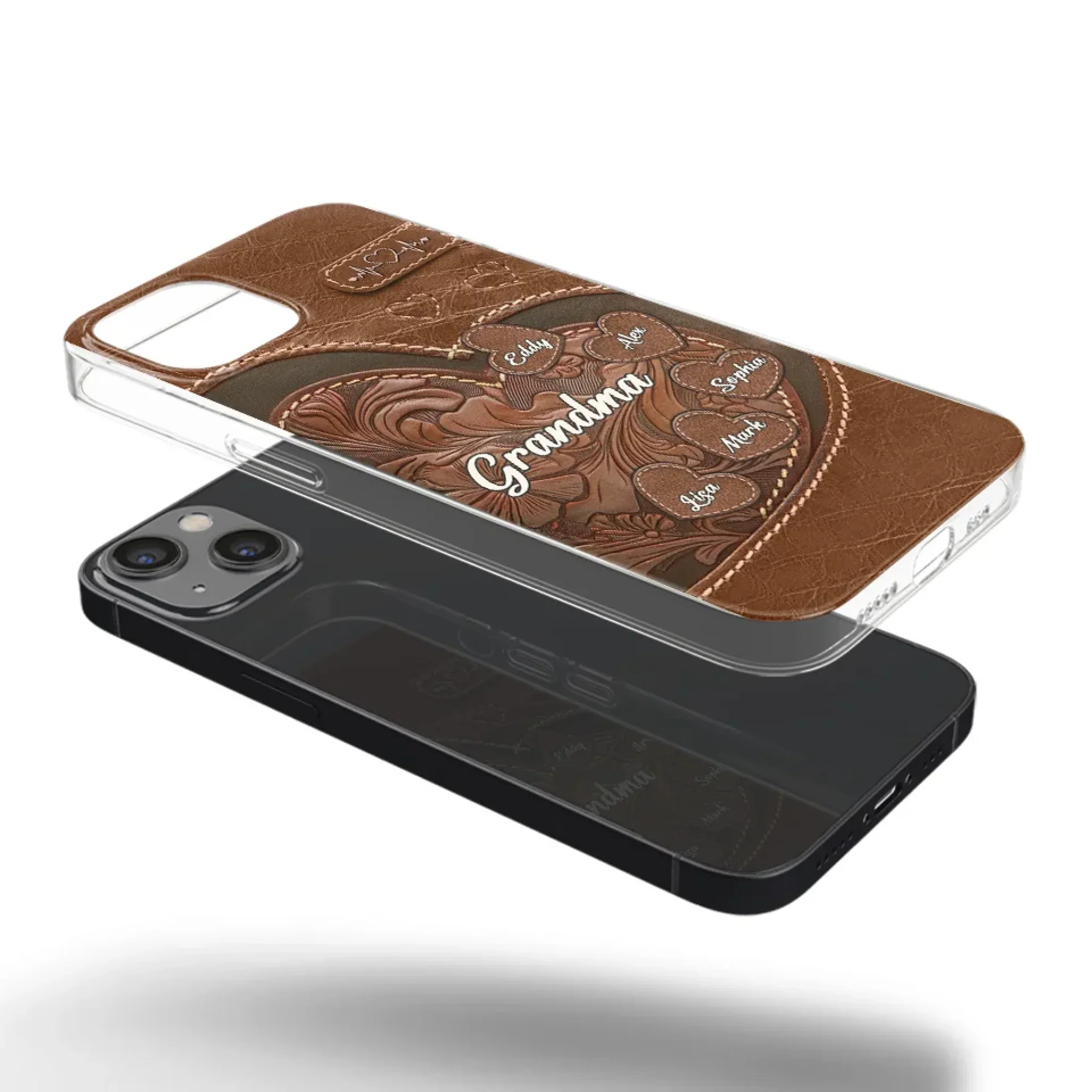 A Sweet Gift That Says You Care - Family Personalized Custom Clear Phone Case - Gift For Mom, Grandma - Image 33