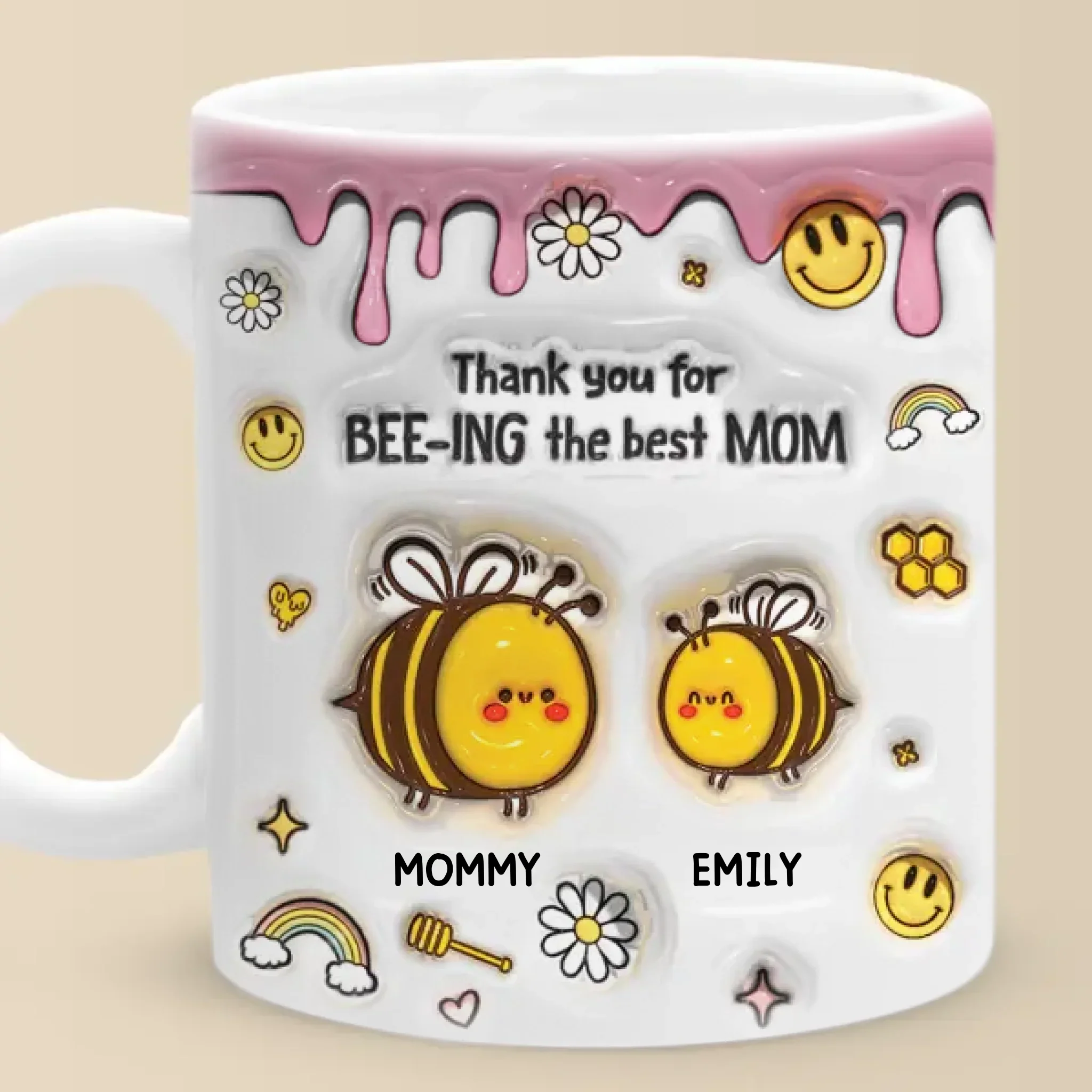 A Sweet Way To Celebrate The Love Between Mom And Daughter - Family Personalized Custom 3D Inflated Effect Printed Mug - Gift For Mom, Daughter - Image 3