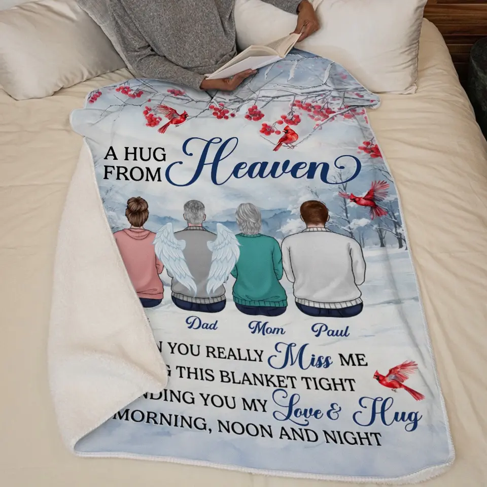 A Thoughtful Way To Show Your Love And Sympathy - Memorial Personalized Custom Blanket - Sympathy Gift For Family Members - Image 5