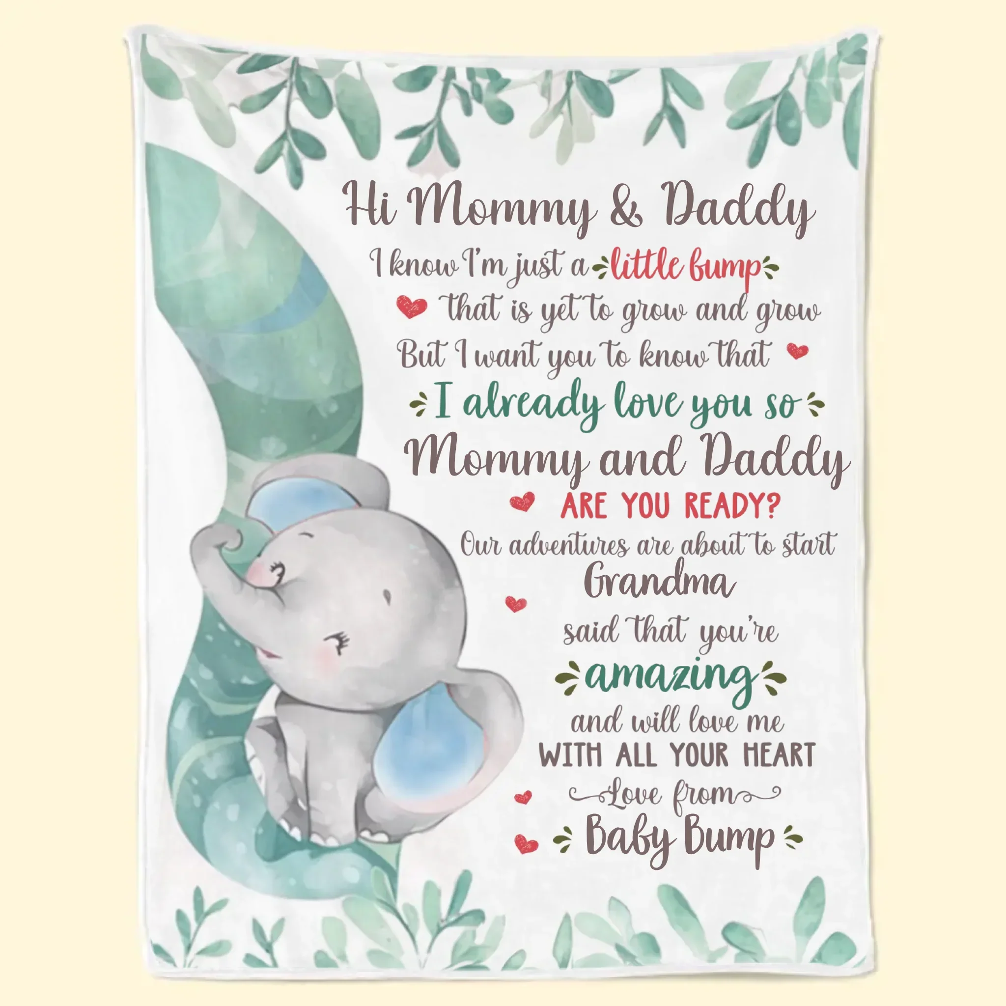 A Tiny Miracle Made Me A Mom - Family Personalized Custom Blanket - Baby Shower Gift, Gift For First Mom - Image 6