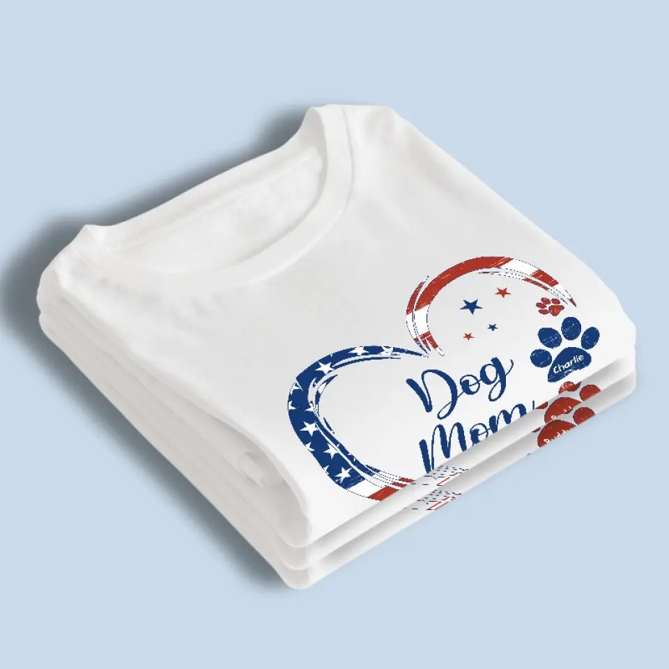 A True Friend Leaves Paw Prints On Your Heart - Dog & Cat Personalized Custom Unisex T-shirt, Hoodie, Sweatshirt - 4th Of July, Gift For Pet Owners, Pet Lovers - Image 4