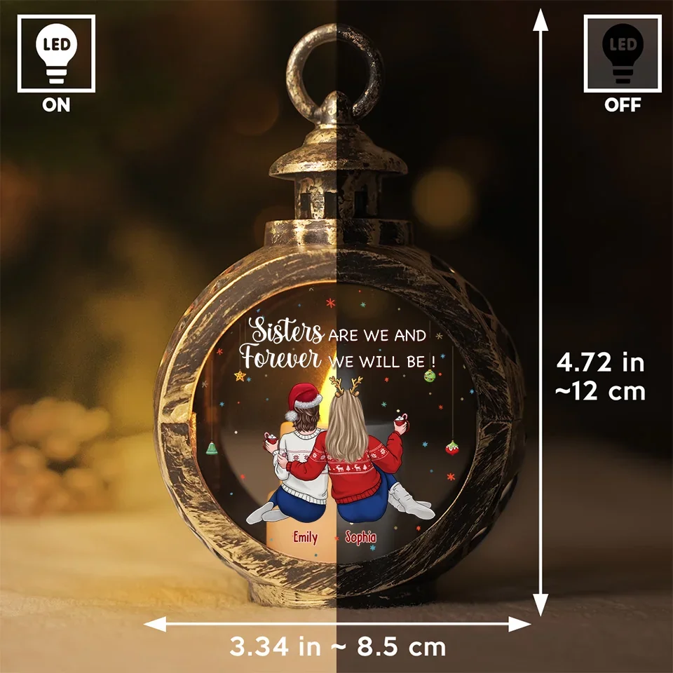 A True Friendship Is A Journey Without An End - Bestie Personalized Custom Candlelight Lantern Ornament - Christmas Gift For Best Friends, BFF, Sisters - Image 6