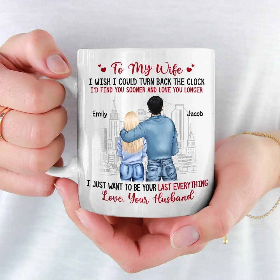 A True Love Story Never Ends - Couple Personalized Custom Mug - Gift For Husband Wife, Anniversary - Image 3