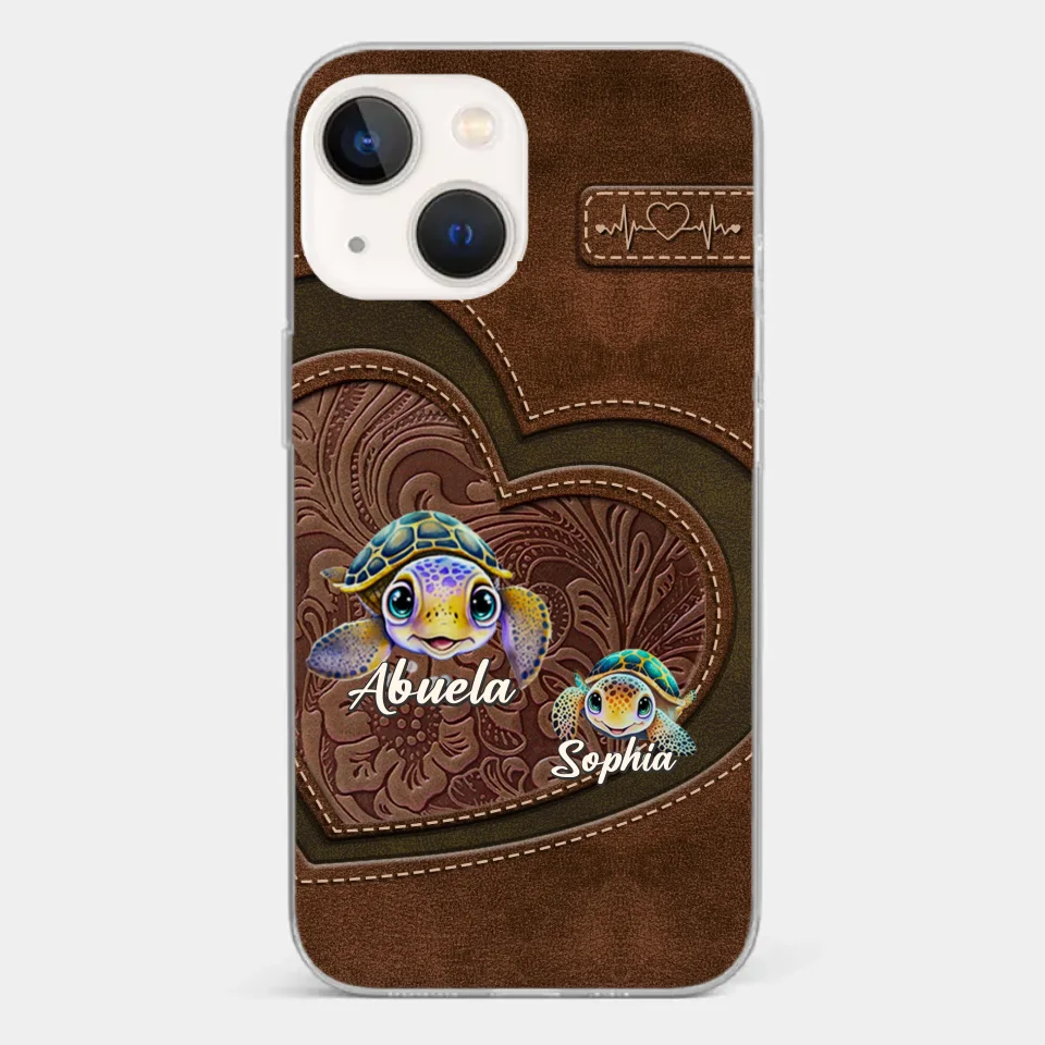 A Turtle Carries Its Home, Grandma Carries Generations Of Love - Family Personalized Custom Clear Phone Case - Gift For Mom, Grandma - Image 13