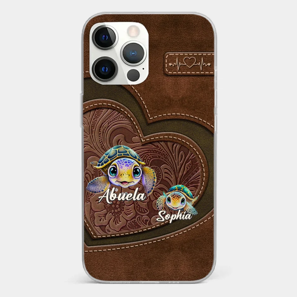 A Turtle Carries Its Home, Grandma Carries Generations Of Love - Family Personalized Custom Clear Phone Case - Gift For Mom, Grandma - Image 16