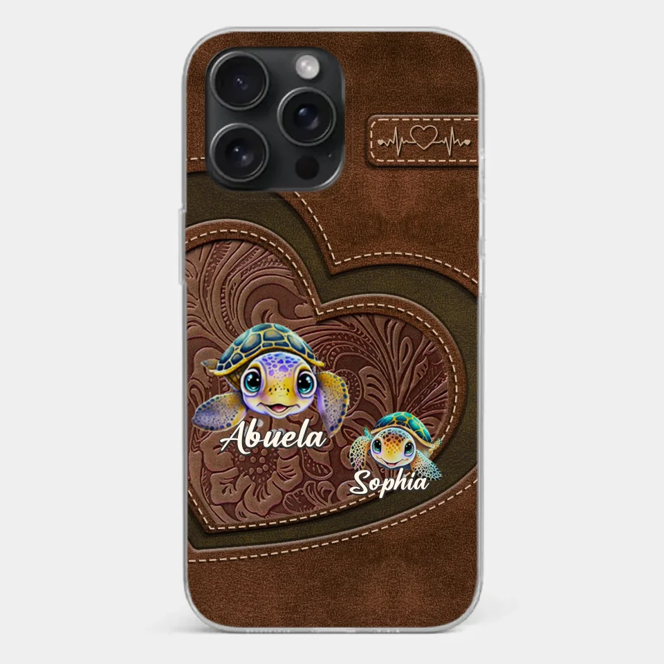 A Turtle Carries Its Home, Grandma Carries Generations Of Love - Family Personalized Custom Clear Phone Case - Gift For Mom, Grandma - Image 22