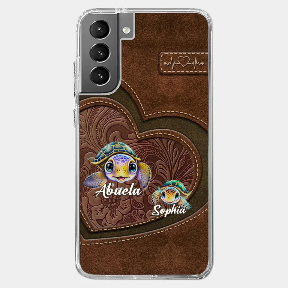 A Turtle Carries Its Home, Grandma Carries Generations Of Love - Family Personalized Custom Clear Phone Case - Gift For Mom, Grandma - Image 40