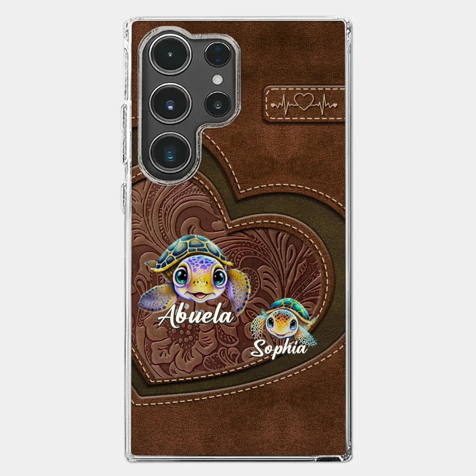 A Turtle Carries Its Home, Grandma Carries Generations Of Love - Family Personalized Custom Clear Phone Case - Gift For Mom, Grandma - Image 41