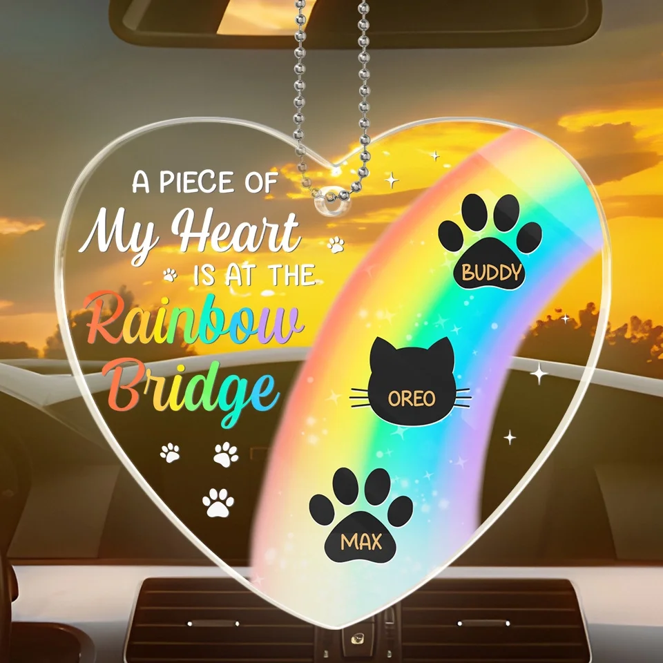 A Warm Memory To Light Up Your Drive - Memorial Personalized Custom Car Ornament - Acrylic Custom Shaped - Sympathy Gift For Pet Owners, Pet Lovers - Image 3