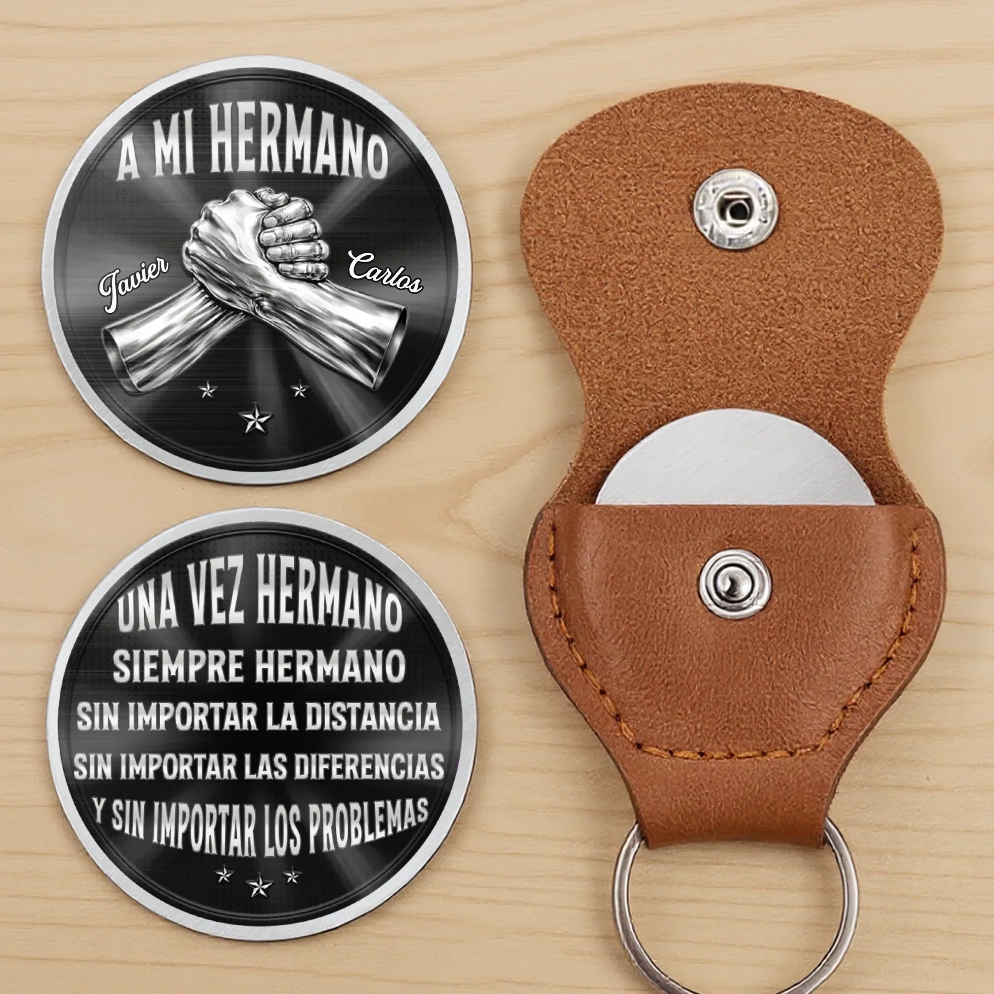 Abrazo De Bolsillo Personalizado – Regalo De Cumpleaños Personalizado Para Tu Hermano - Hermano Para Siempre - Image 3