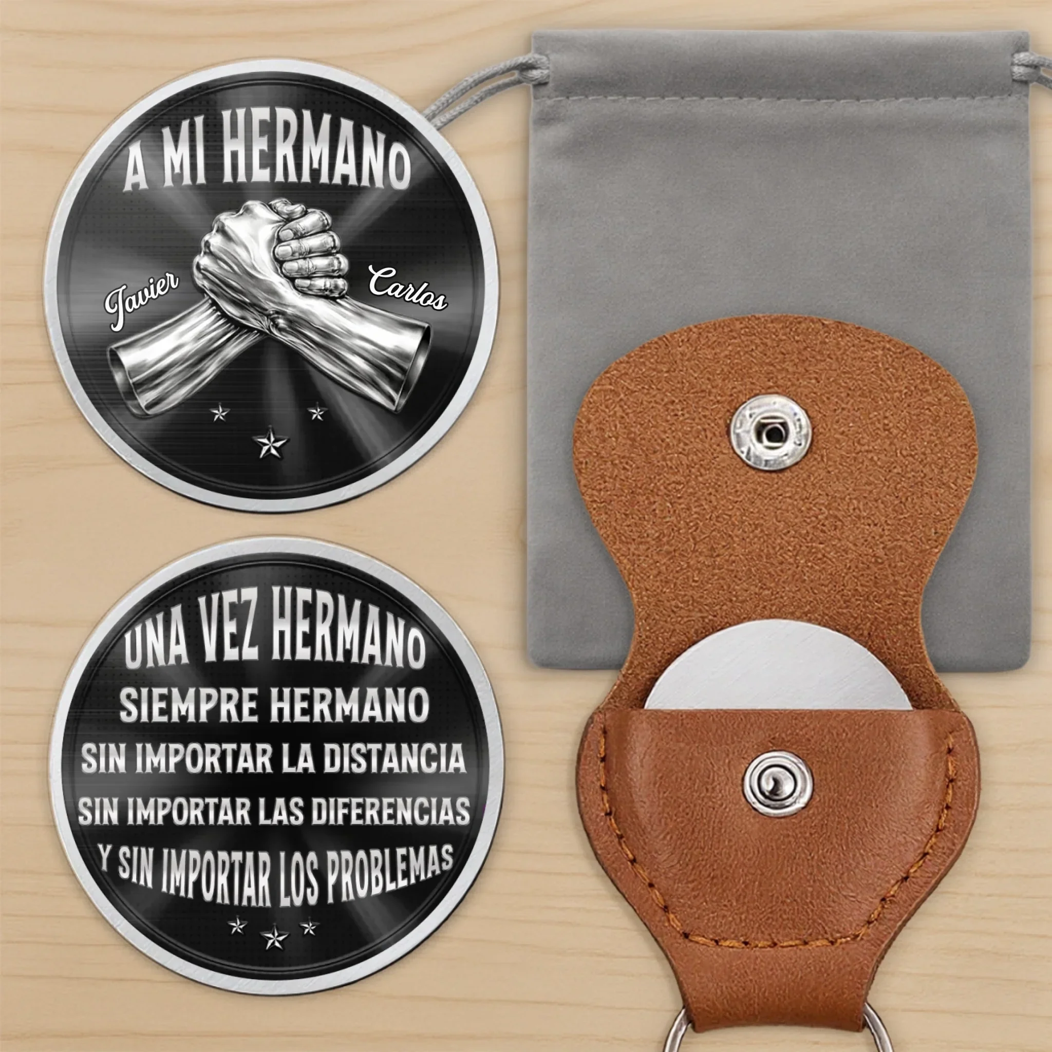 Abrazo De Bolsillo Personalizado – Regalo De Cumpleaños Personalizado Para Tu Hermano - Hermano Para Siempre - Image 5