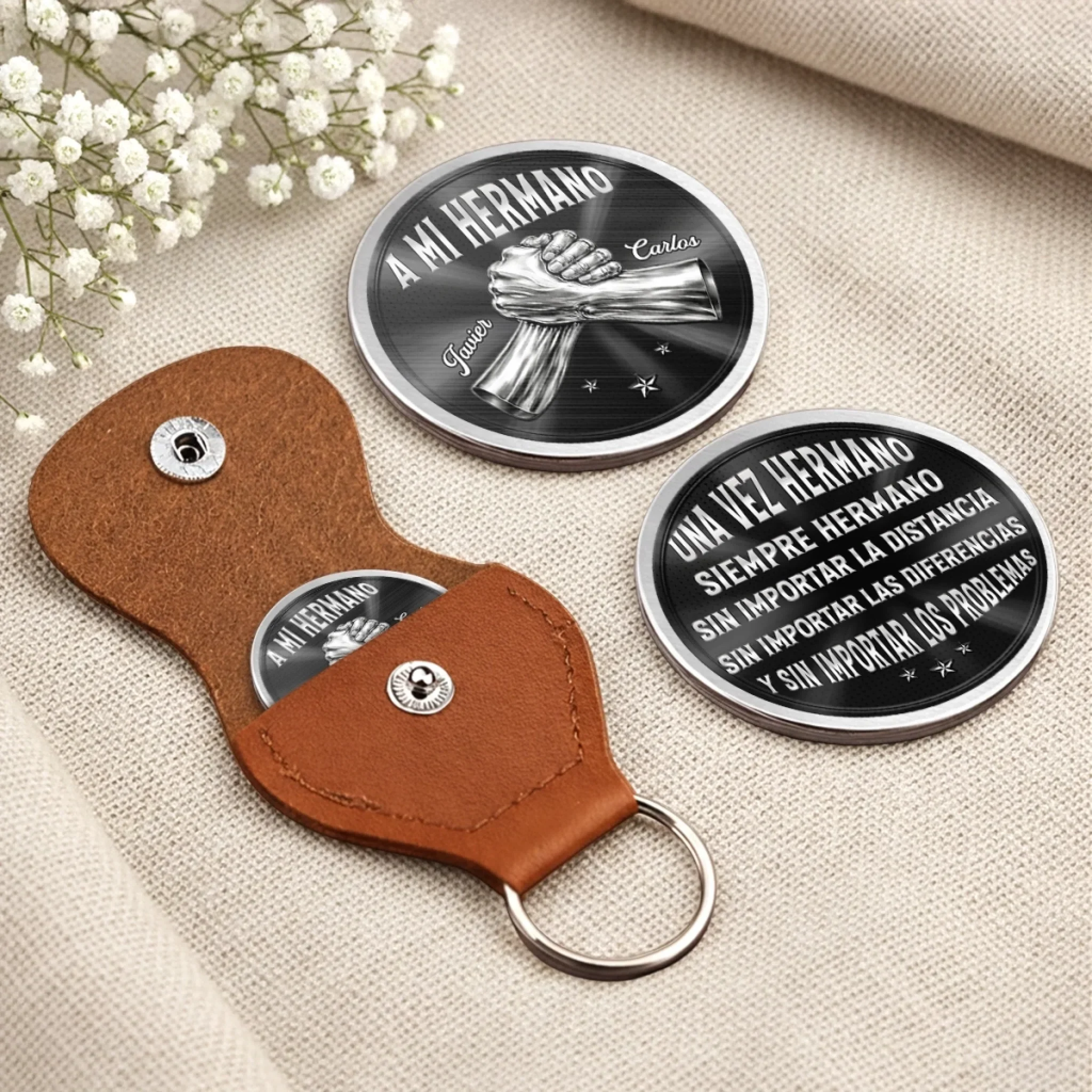 Abrazo De Bolsillo Personalizado – Regalo De Cumpleaños Personalizado Para Tu Hermano - Hermano Para Siempre - Image 7