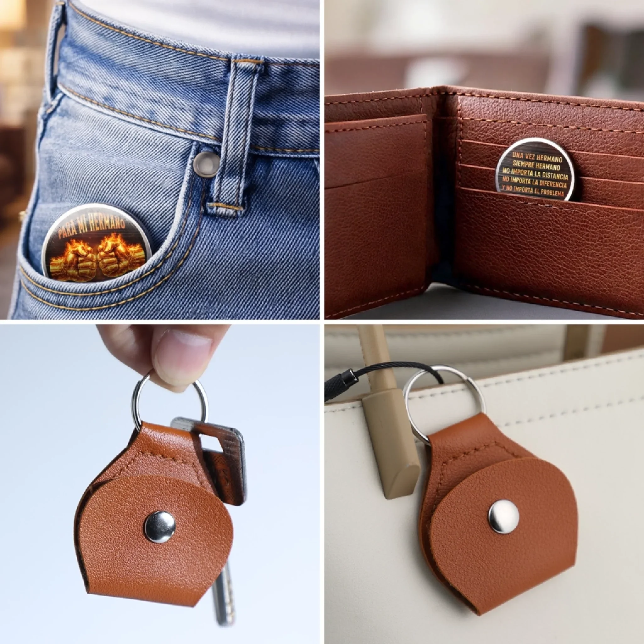 Abrazo De Bolsillo Personalizado – Regalo De Cumpleaños Personalizado Para Tu Hermano - Para Siempre Fuertes Como Hermanos - Image 8