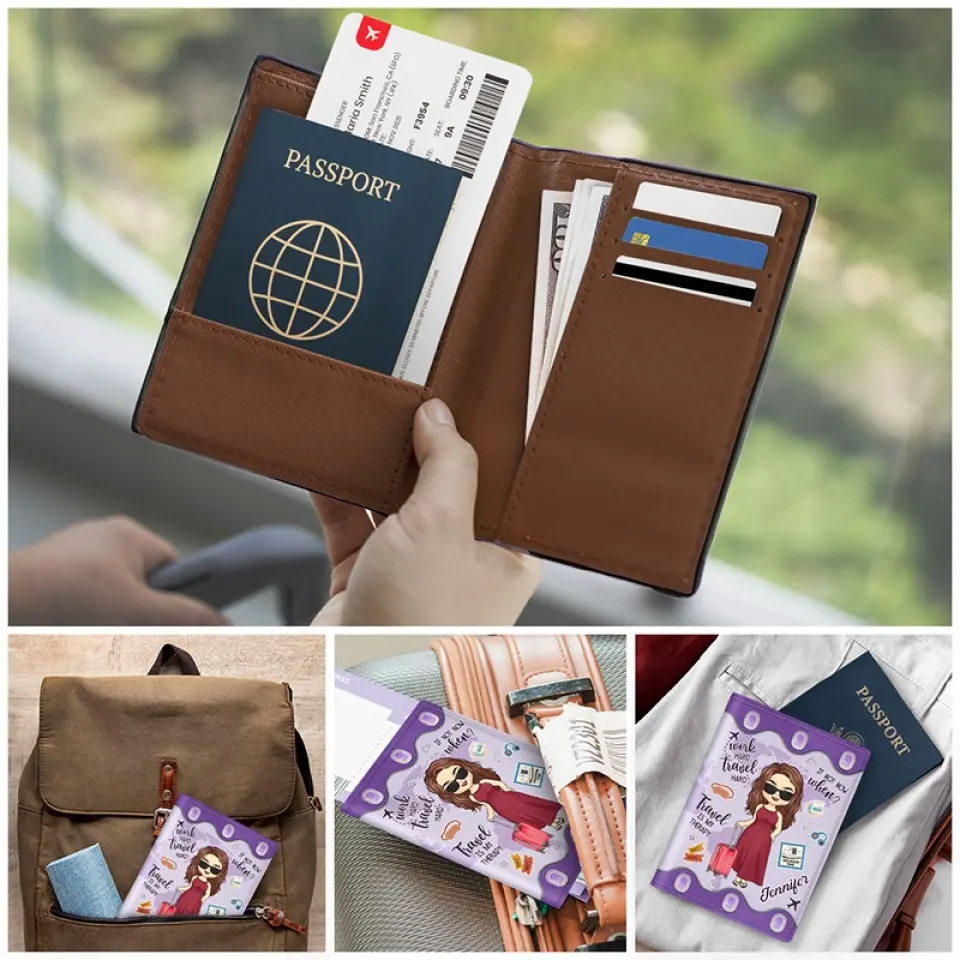 Adventure Is Worthwhile - Travel Personalized Custom Passport Cover, Passport Holder - Holiday Vacation Gift, Gift For Adventure Travel Lovers - Image 5