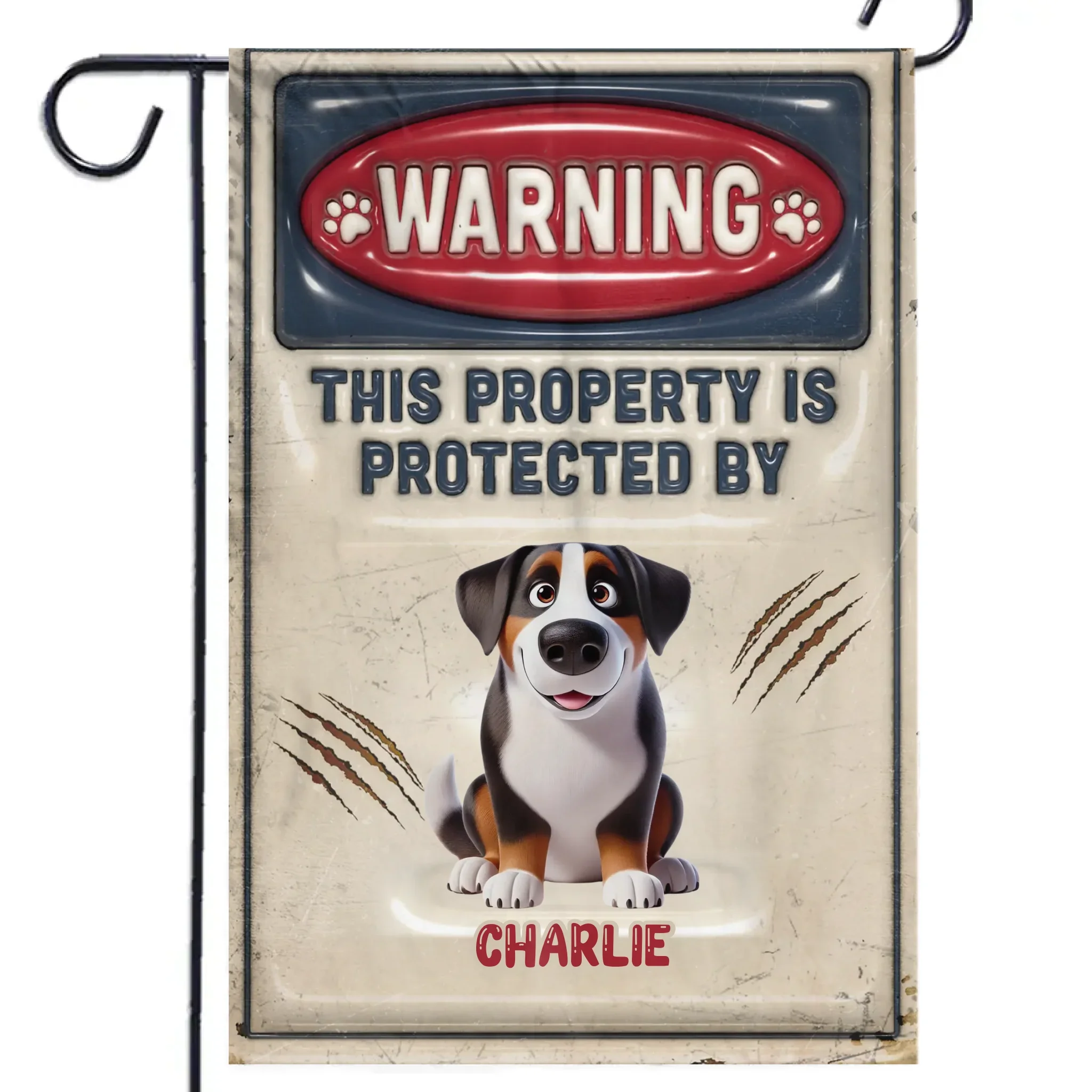 Alert, Furry Agents Watching You - Dog & Cat Personalized Custom 3D Inflated Effect Printed Flag - Gift For Pet Owners, Pet Lovers - Image 2