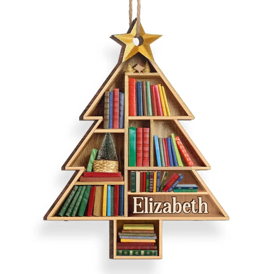 All I Want For Christmas Is A Good Book - Personalized Custom Ornament - Wood Custom Shaped - Christmas Gift For Book Lovers - Image 3