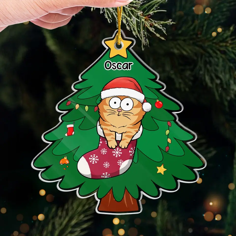 All I Want For Christmas Is My Cat - Cat Personalized Custom Ornament - Acrylic Custom Shaped - Christmas Gift For Pet Owners, Pet Lovers - Image 4