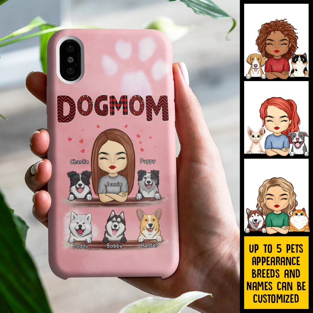 All My Kids Have Paws - Gift For Dog Mom, Cat Mom - Personalized Phone Case - Image 3