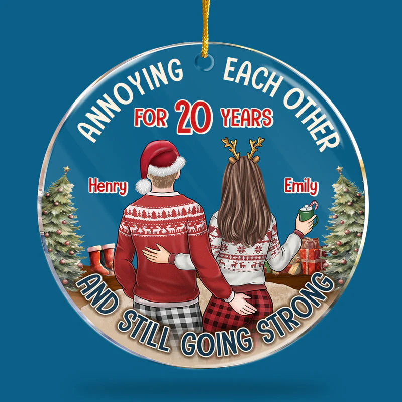 All Of Me Is Yours - Couple Personalized Custom Ornament - Acrylic Round Shaped - Christmas Gift For Husband Wife, Anniversary - Image 3