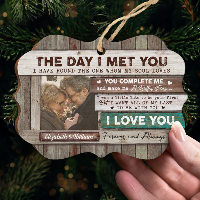 All Of My Last To Be With You - Personalized Custom Benelux Shaped Wood Photo Christmas Ornament - Upload Image, Gift For Couple, Husband Wife, Anniversary, Engagement, Wedding, Marriage Gift, Christmas Gift - Image 3