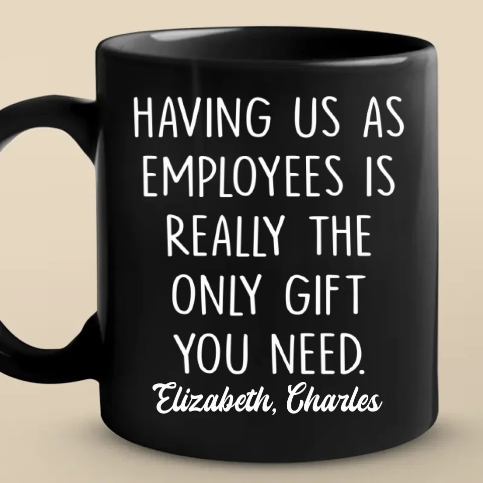 All Smiles With My Work Buddies - Coworker Personalized Custom Black Mug - Gift For Coworkers, Work Friends, Colleagues - Image 2