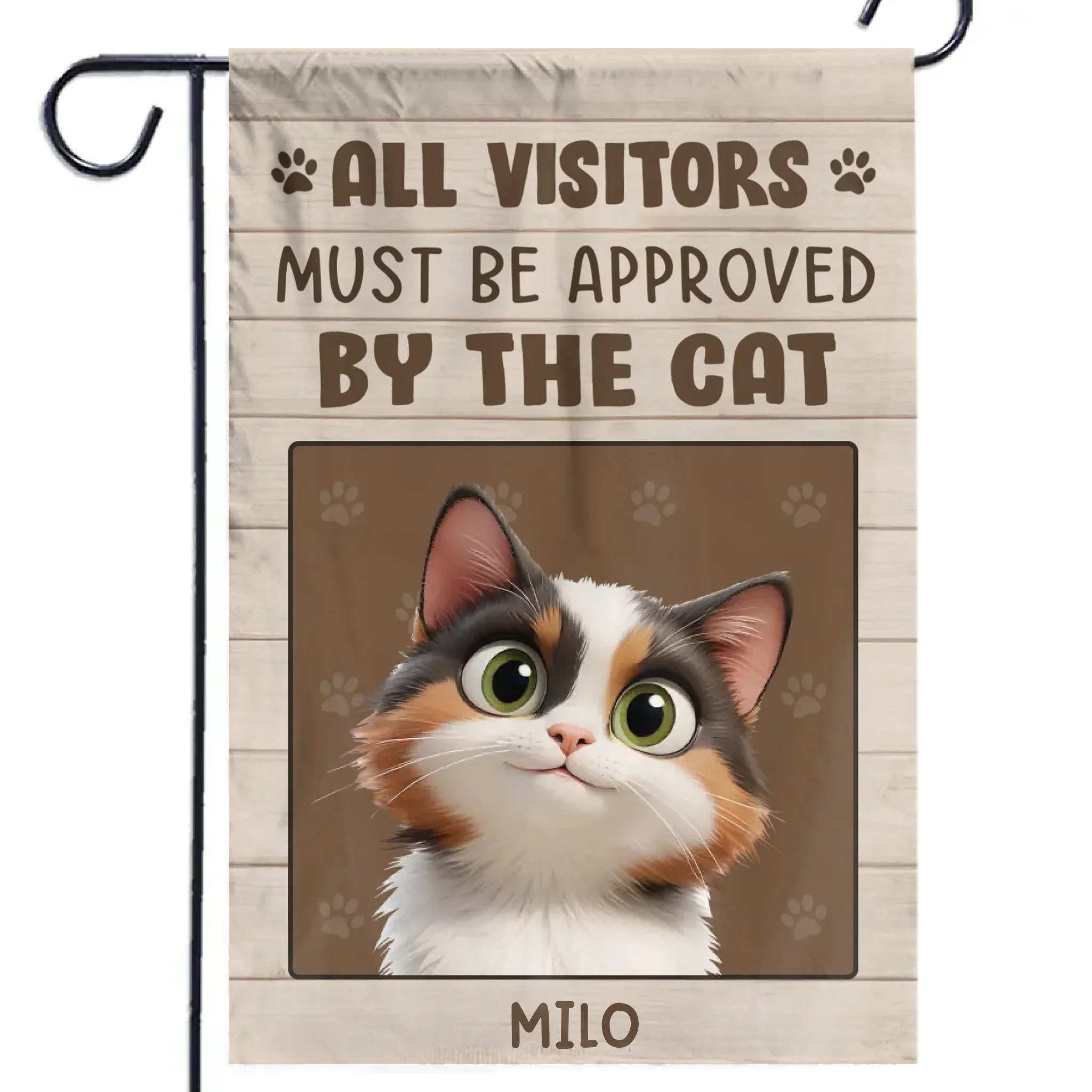 All Visitors Must Be Approved By The Cat - Cat Personalized Custom Flag - Gift For Pet Owners, Pet Lovers - Image 2
