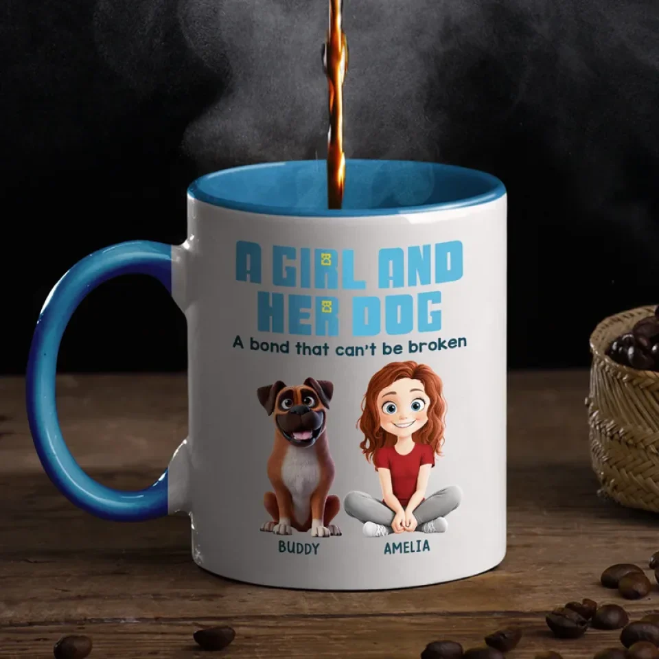 All You Need Is Love And A Pet - Dog Personalized Custom Accent Mug - Gift For Pet Owners, Pet Lovers - Image 3