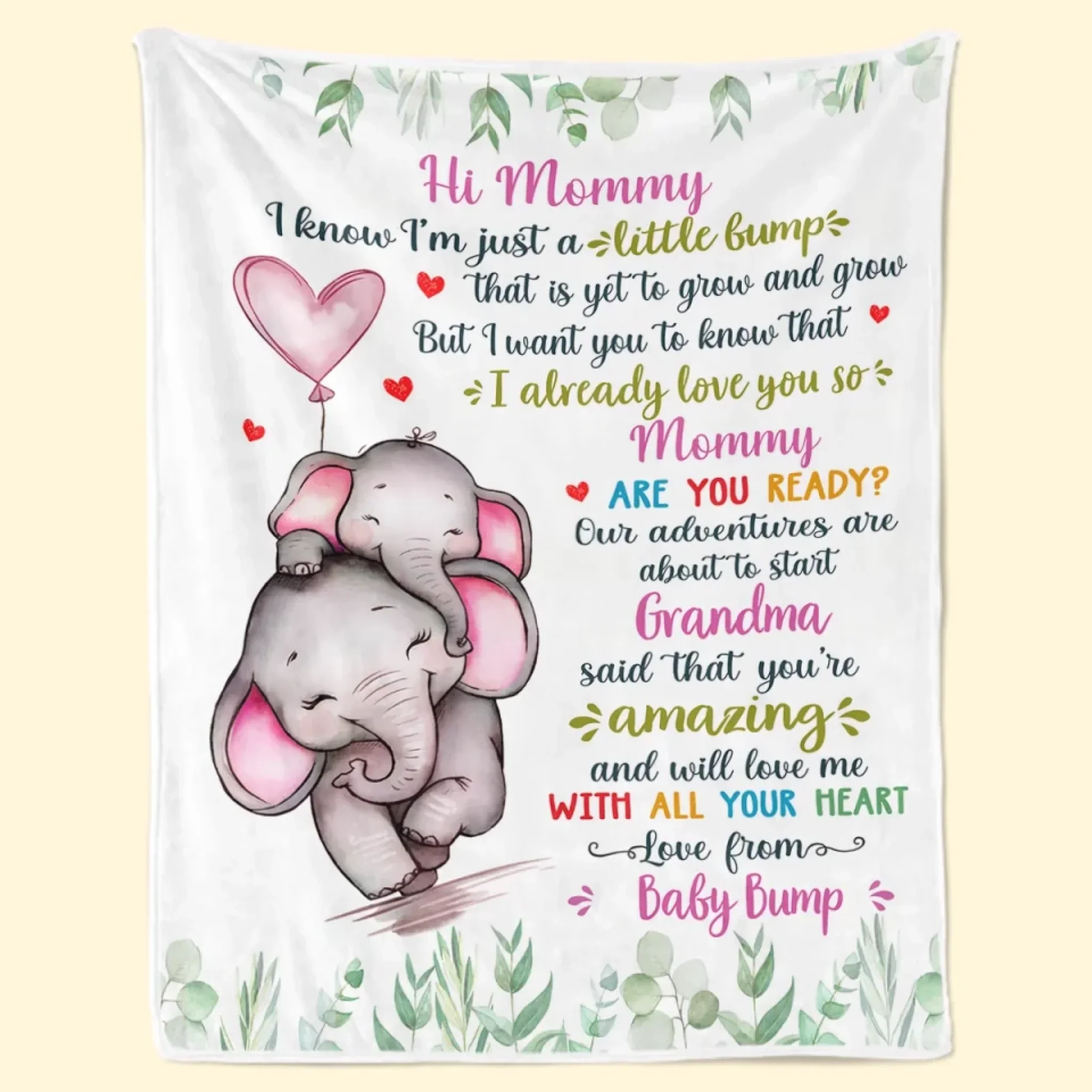 Already Your Baby, Forever Loved - Family Personalized Custom Blanket - Mother's Day, Baby Shower Gift, Gift For First Mom - Image 3