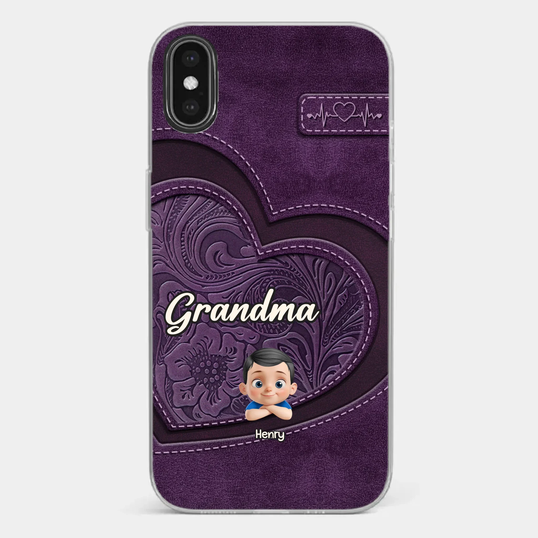 Always In Your Hug, Grandma - Family Personalized Custom Clear Phone Case - Mother's Day, Gift For Mom, Grandma - Image 27