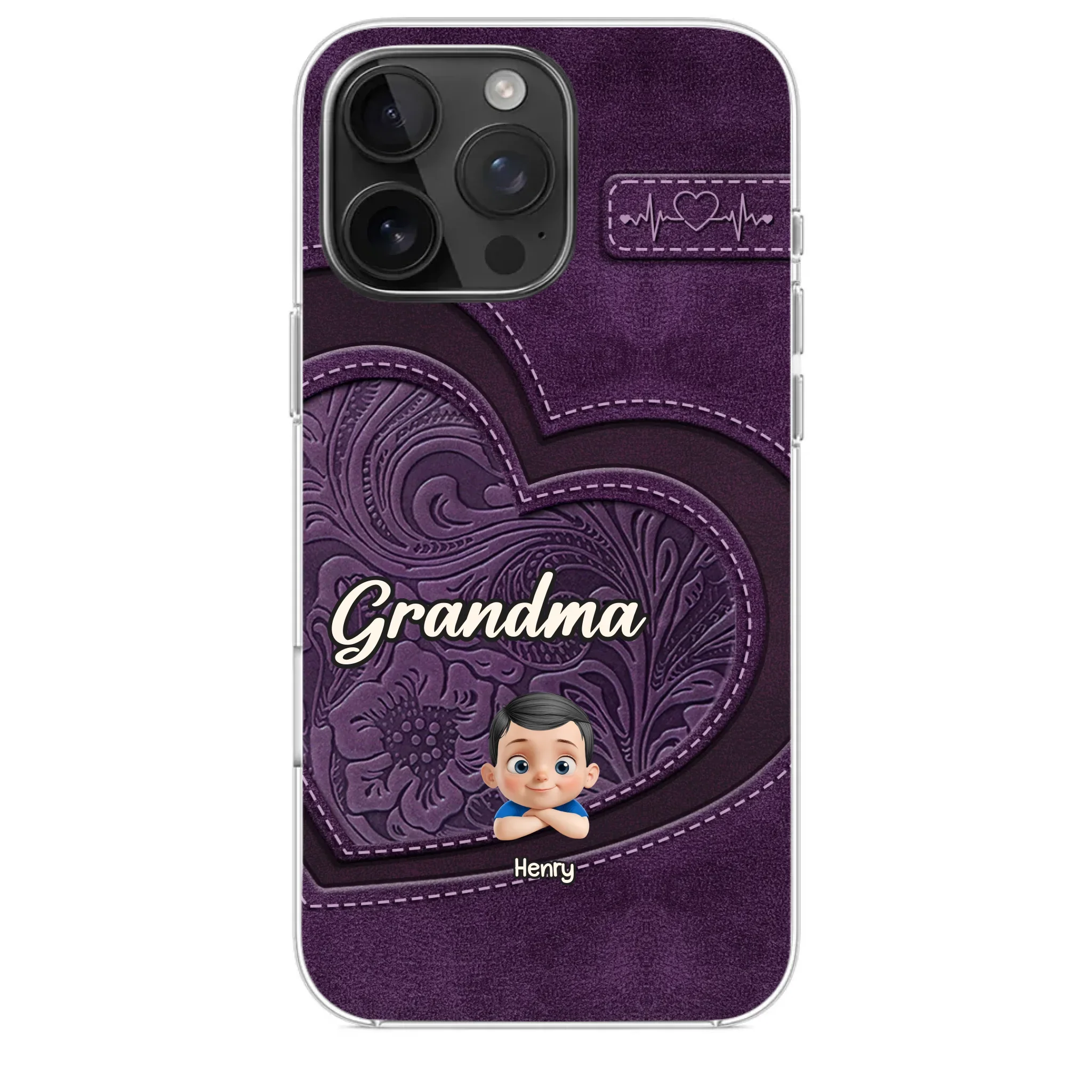 Always In Your Hug, Grandma - Family Personalized Custom Clear Phone Case - Mother's Day, Gift For Mom, Grandma - Image 31