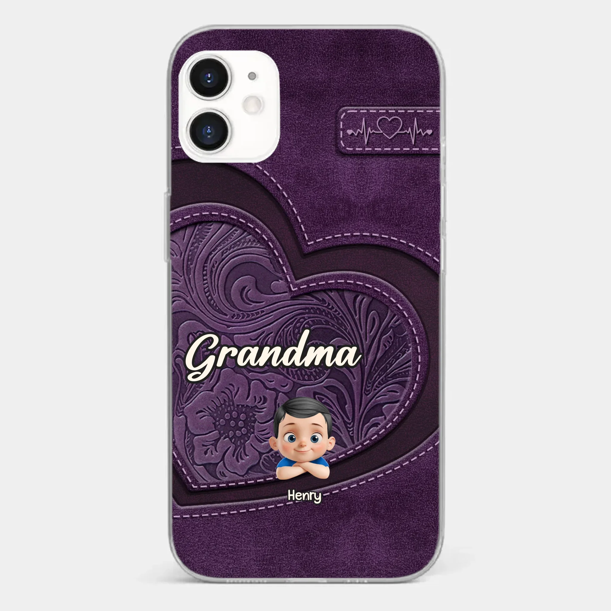 Always In Your Hug, Grandma - Family Personalized Custom Clear Phone Case - Mother's Day, Gift For Mom, Grandma - Image 6