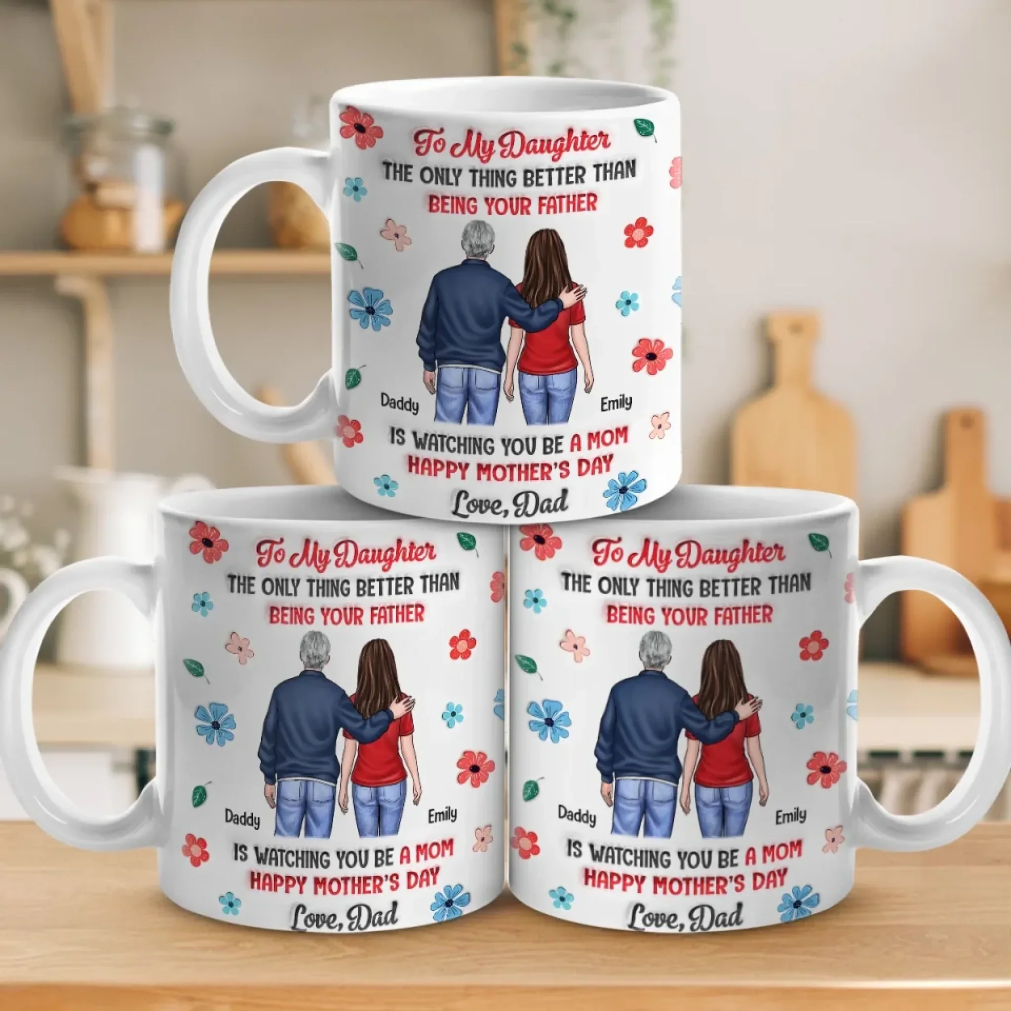 Always My Little Girl - Family Personalized Custom 3D Inflated Effect Printed Mug - Mother's Day, Gift For Dad, Daughter - Image 5