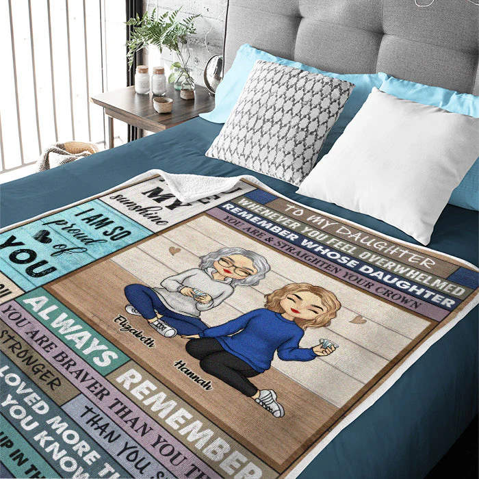 Always Remember You're Braver Than You Think - Family Personalized Custom Blanket - Christmas Gift For Family Members - Image 5