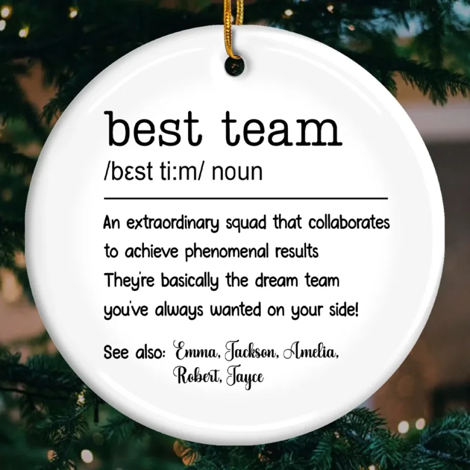 An Extraordinary Squad - Coworker Personalized Custom Ornament - Ceramic Round Shaped - Christmas Gift For Coworkers, Work Friends, Colleagues
