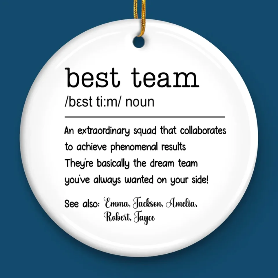 An Extraordinary Squad - Coworker Personalized Custom Ornament - Ceramic Round Shaped - Christmas Gift For Coworkers, Work Friends, Colleagues - Image 4