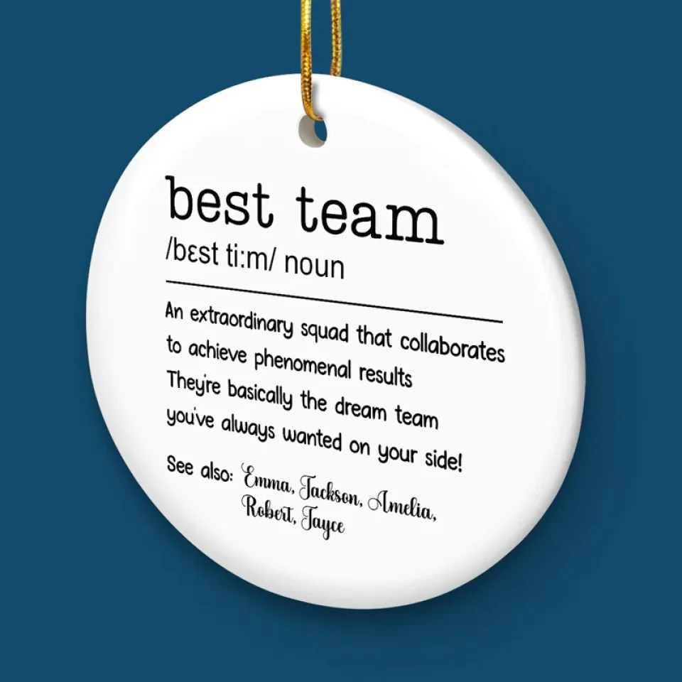 An Extraordinary Squad - Coworker Personalized Custom Ornament - Ceramic Round Shaped - Christmas Gift For Coworkers, Work Friends, Colleagues - Image 5