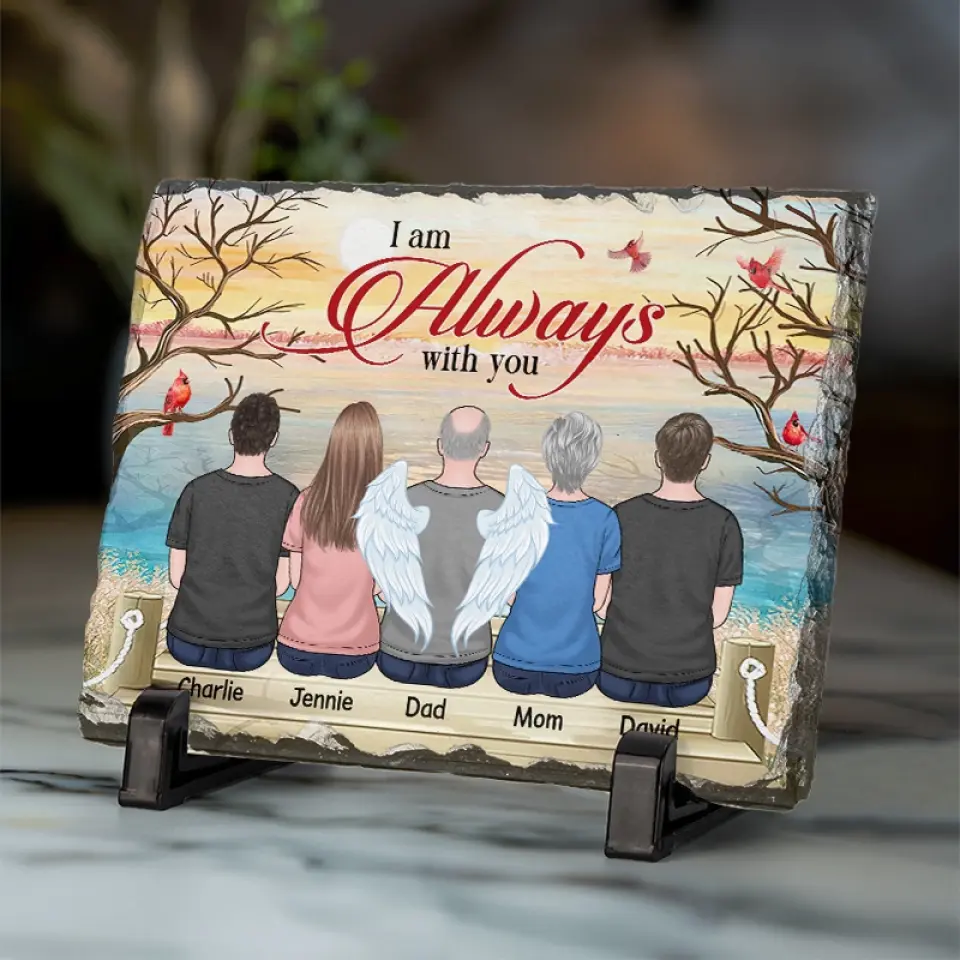 And I Will See You Again Someday, In The Clouds - Memorial Personalized Custom Rectangle Shaped Stone With Stand - Sympathy Gift For Family Members - Image 2