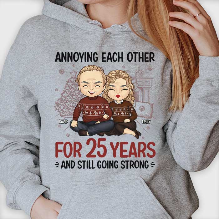 Annoying Each Other And Still Going Strong - Personalized Custom Unisex T-shirt, Hoodie, Sweatshirt - Gift For Couple, Husband Wife, Anniversary, Engagement, Wedding, Marriage Gift, Christmas Gift - Image 4